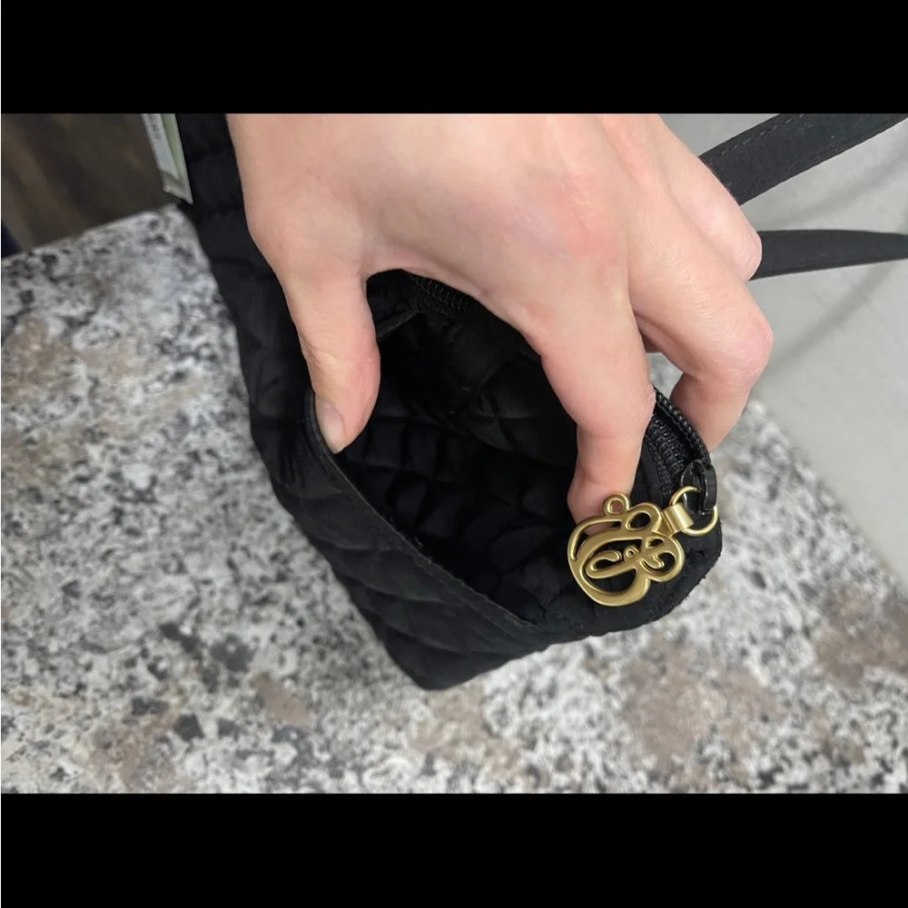Vera Bradley Quilted Black Shoulder Bag - Picture 4 of 6